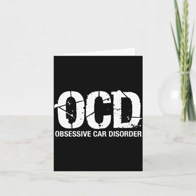 Tarjeta Ocd Obsessive Car Disorder Funny Lover Garage Guy  (Anverso)