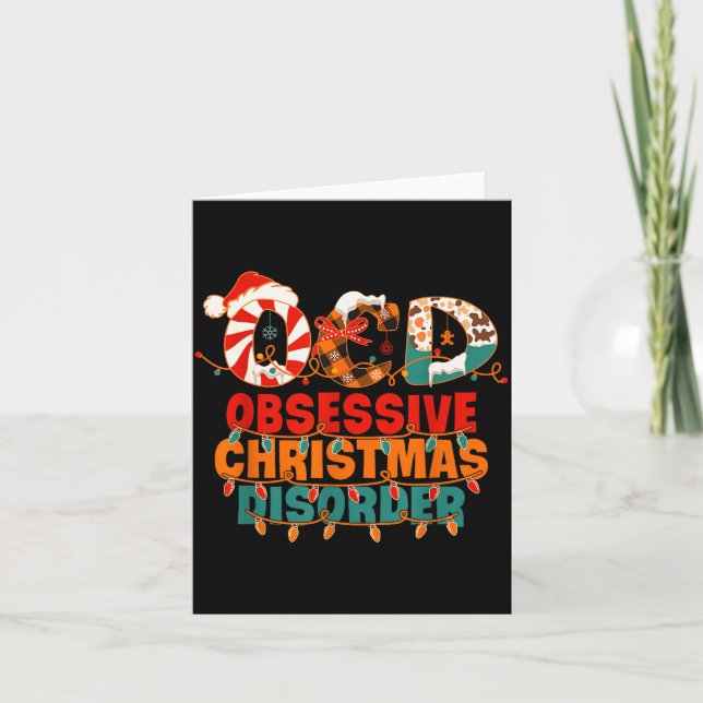 Tarjeta Ocd Obsessive Christmas Disorder Funny Christmas  (Anverso)