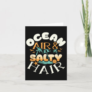 Tarjeta Ocean Air Amp Salty Hair Beach Vacaciones de veran