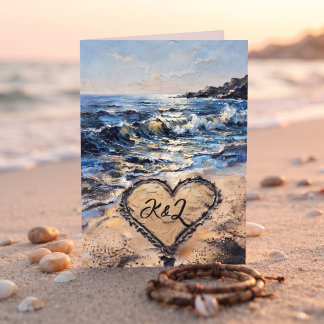 Tarjeta Océano de Noche | Feliz Aniversario a mi Esposo