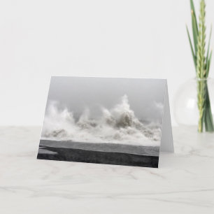 Tarjeta Océano fuerte tormenta de invierno