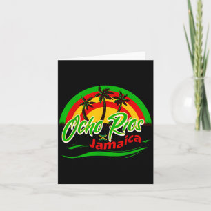 Tarjeta Ocho Ríos Jamaica Bandera Vacaciones Turistas Cari
