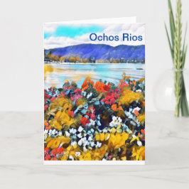 Tarjeta Ochos Rios Neon Pop Art Floral