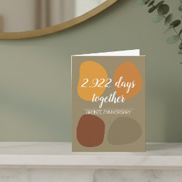 Tarjeta Octavo aniversario boda moderno