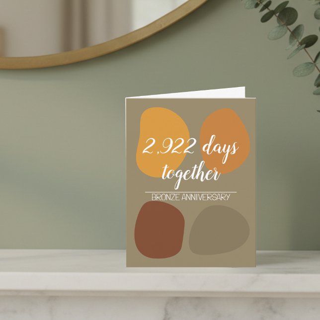 Tarjeta Octavo aniversario boda moderno (Subido por el creador)