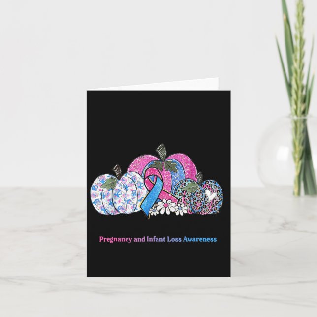 Tarjeta October We Wear Nk &amp; Blue Pregnancy Infant Los (Anverso)