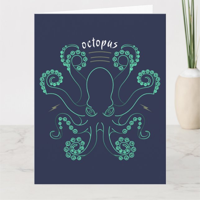 Tarjeta Octopus Cephalopod Tentacles (Anverso)