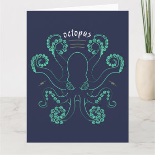 Tarjeta Octopus Cephalopod Tentacles