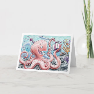 Tarjeta Octopus de cumpleaños