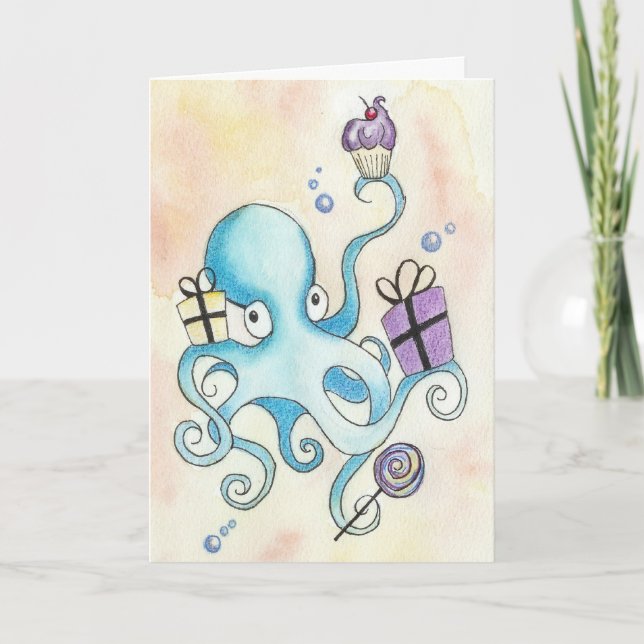 Tarjeta Octopus de cumpleaños (Anverso)