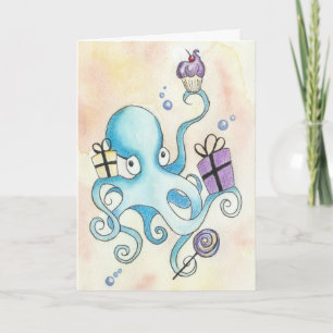 Tarjeta Octopus de cumpleaños