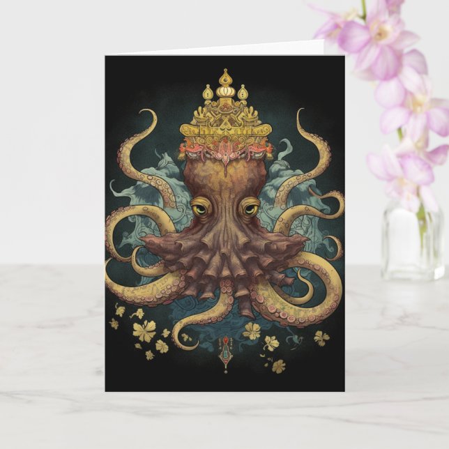 Tarjeta Octopus en la Corona en todas las ocasiones (Orquídea)