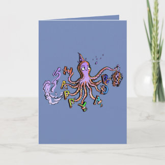 Tarjeta Octopus - ¡Feliz cumpleaños!