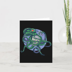 Tarjeta Octopus Observando Una Película - Diseño Gráfico D