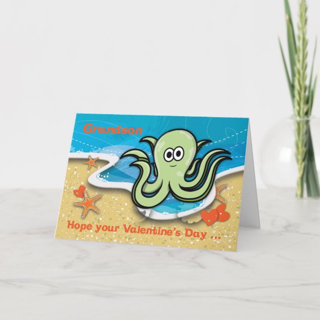 Tarjeta Octopus Personalizado del Día de San Valentín (Anverso)