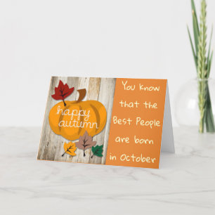 TARJETA ***OCTUBRE** CUMPLEAÑOS CON ALGO DE AMOR TAMBIÉN