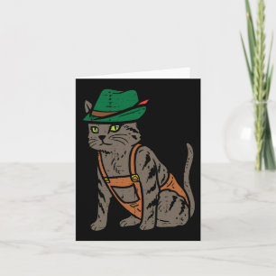 Tarjeta Octubre Fiesta Gato Alemán Vestimenta A Mujeres Ho