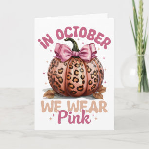 Tarjeta Octubre Rosa Conciencia sobre el Cáncer de Mama