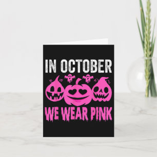 Tarjeta Octubre Se Usa Conciencia Sobre El Cáncer De Mama 