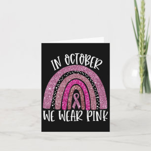 Tarjeta Octubre Usamos Awarene De Cáncer De Pisa Rosada