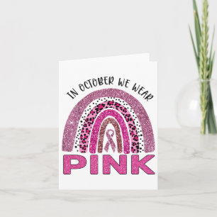 Tarjeta Octubre Usamos Awarene De Cáncer De Pisa Rosada