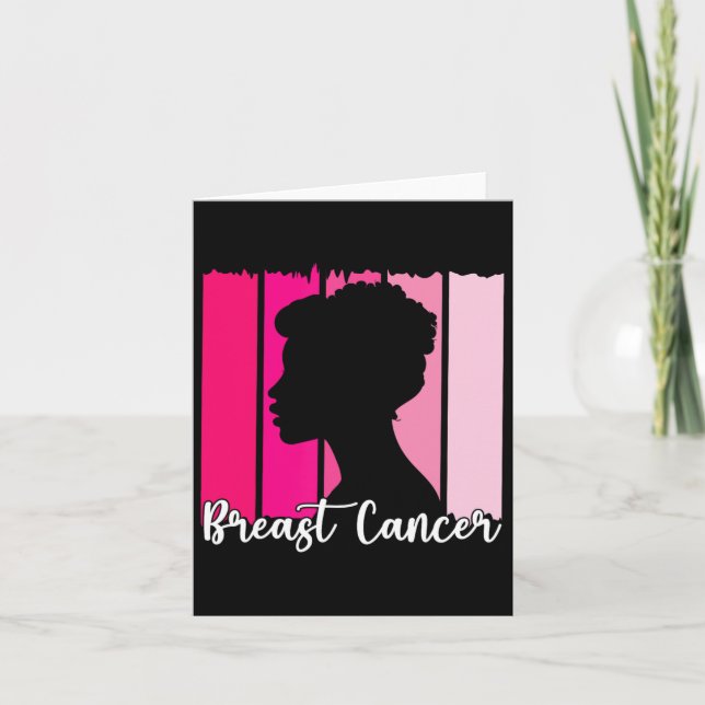 Tarjeta Octubre Usamos Cance De Mama De Mujeres Afro Negra (Anverso)