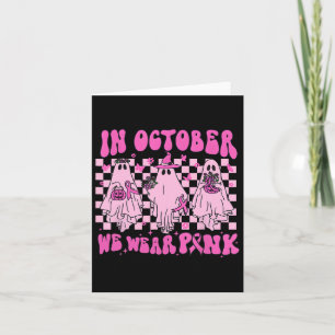 Tarjeta Octubre Usamos Cáncer De Mama Groovy Rosa Ha
