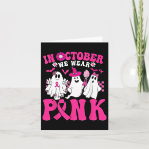 Tarjeta Octubre Usamos Rosa En Octubre Fantasma De Hallowe