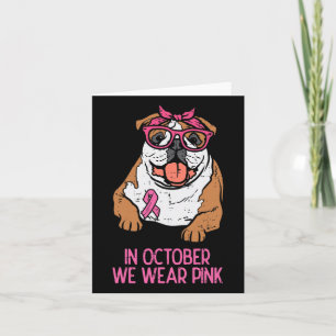 Tarjeta Octubre: Vemos Cáncer De Mama De Bulldog Inglés Ro