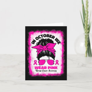 Tarjeta Octubre Vivimos Cáncer De Mama Rosa Afro Mujeres N