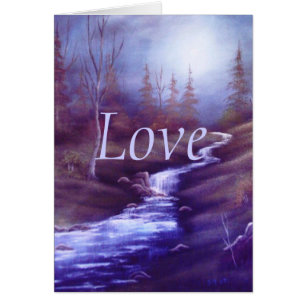 Tarjeta ocultada del "amor" de la corriente