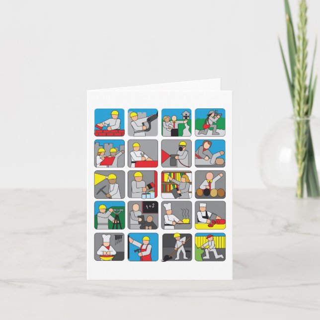 Tarjeta Ocupaciones diferentes (Anverso)