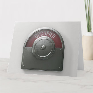 Tarjeta ocupada con indicador de inodoro