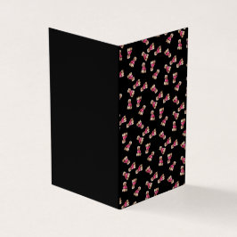 Tarjeta Odeos de cangrejos (rosado sobre negro)