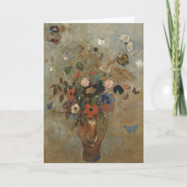 Tarjeta Odilon Redon, Naturaleza Muerta con Flores, Día de