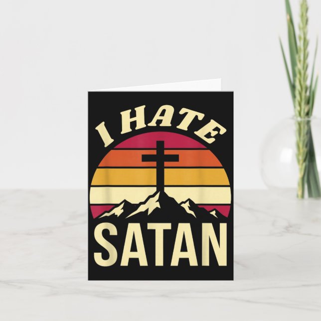 Tarjeta Odio a Satanás (Anverso)