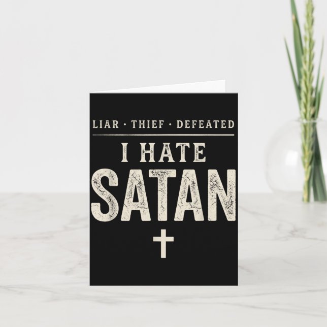 Tarjeta Odio a Satanás (Anverso)