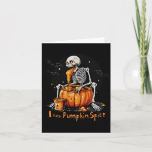 Tarjeta Odio la picadura de calabaza Funny Caeleton Hallow