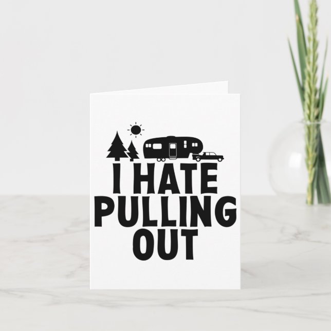 Tarjeta Odio Salir Del Camping De La 5ª Rueda Camper Rv Ca (Anverso)