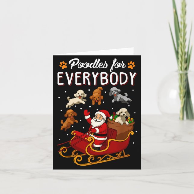 Tarjeta Odles Christmas Dog Mom Men Women Kids Funny Odle  (Anverso)