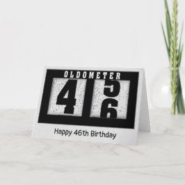 Tarjeta Odómetro negro por 46 años