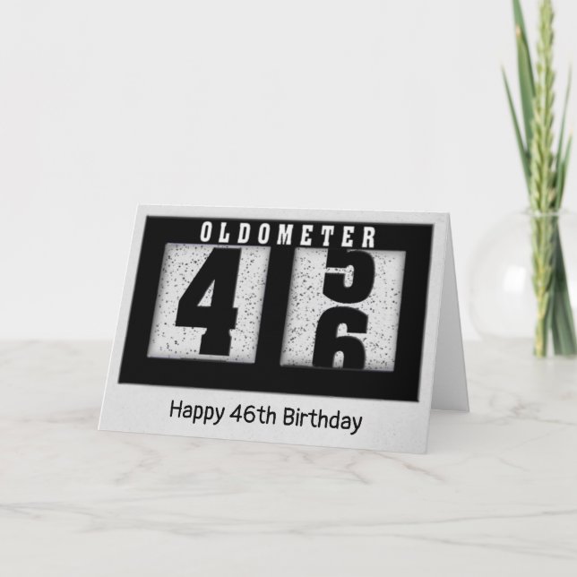 Tarjeta Odómetro negro por 46 años (Anverso)