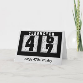 Tarjeta Odómetro negro por 47 años