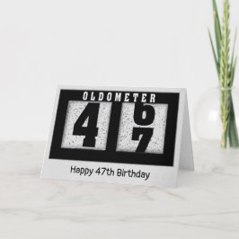 Tarjeta Odómetro negro por 47 años
