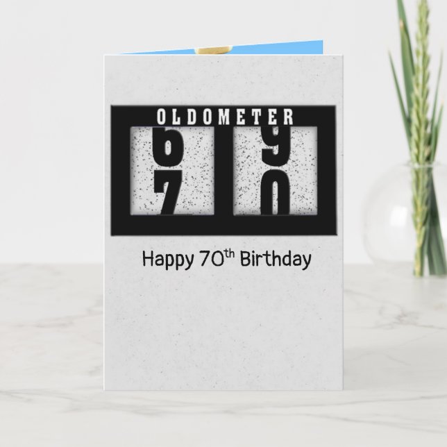 Tarjeta Odómetro negro por 70 años (Anverso)