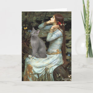 Tarjeta Ofelia - gato Azul Ruso