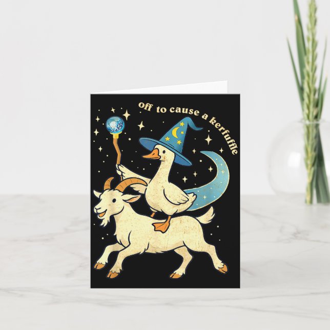 Tarjeta Off To Cause A Kerfuffle Funny Chaotic Weird Anima (Anverso)