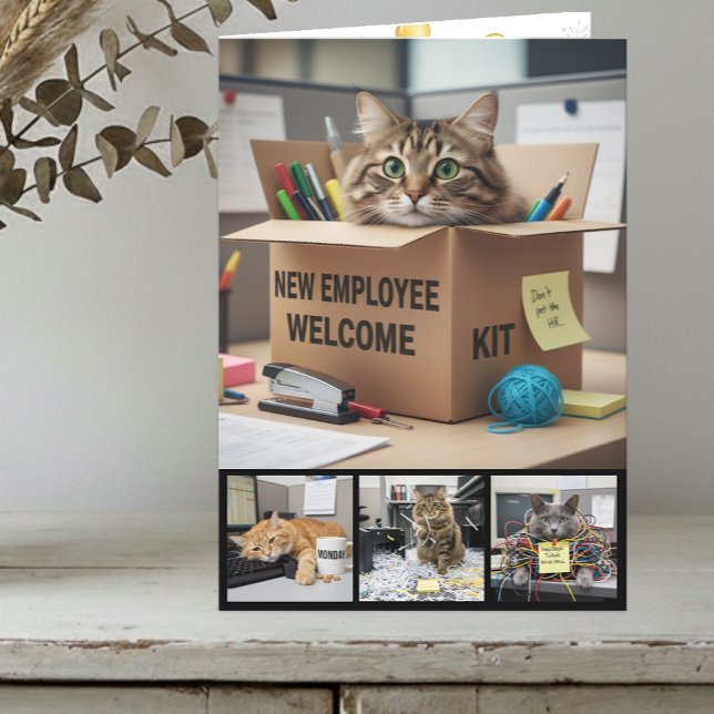 Tarjeta Office Fun Cats Photo Card, Business Cat (Office Cats Photo Card / customize inside)
