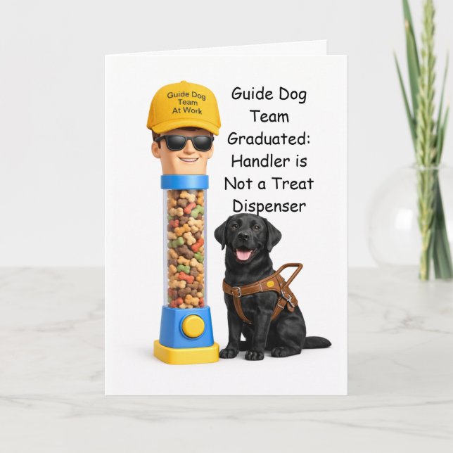 Tarjeta Official Human Treat Dispenser – Chocolate Lab (Anverso)