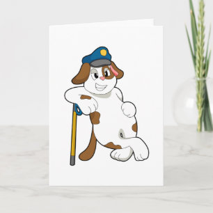 Tarjeta Oficial de policía canino Sombrero de policía